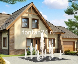 Пешеходный фонтанный комплект "Суперкуб" 3x3 м